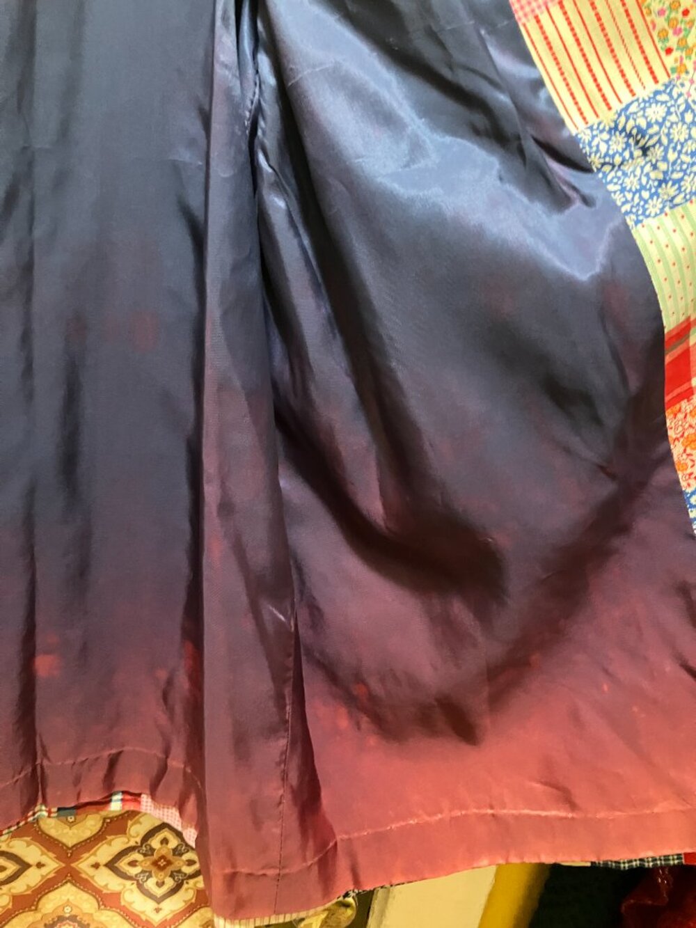 *STUNNING* 1960s Patchwork Coat, Excellent Cond. Vintage size 20.5! Large! CUTE! - Picture 10 of 16